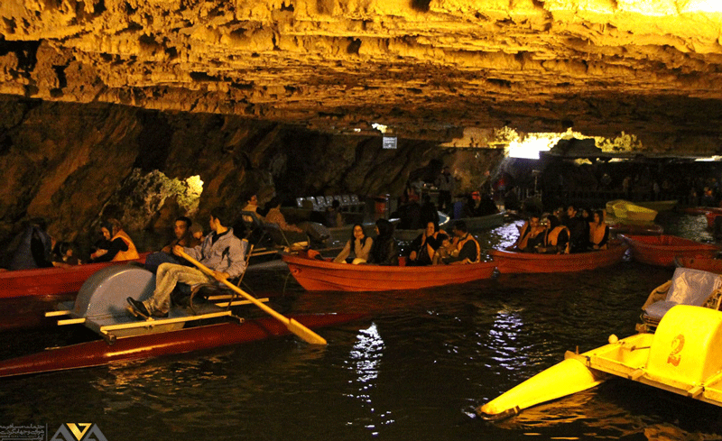 قایق سواری در غار علیصدر